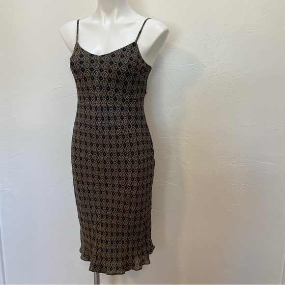 ANN TAYLOR VINTAGE Y2K 90s CLUELESS SILK SLIP DRESS - Picture 2 of 16
